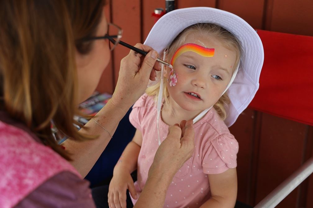 Face painting like this is often offered at the Petting Farm during special events. 